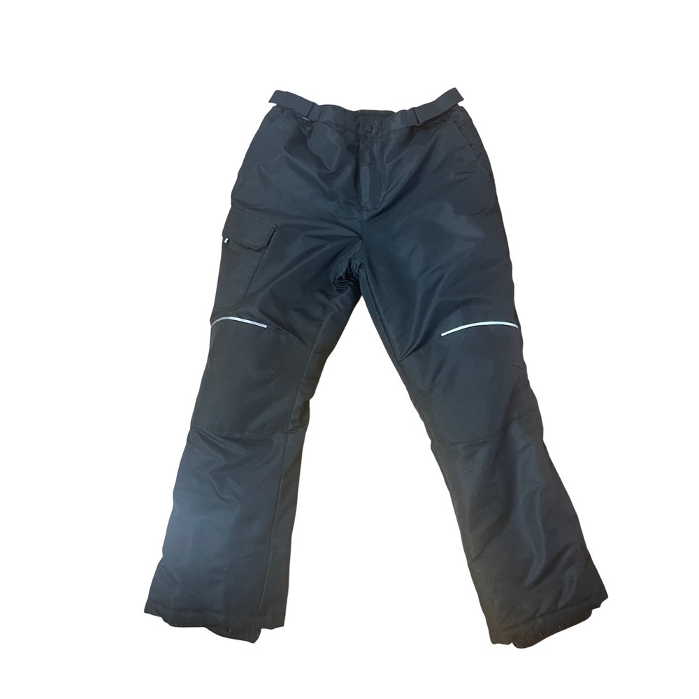 Swiss Tech Kids Black Insulated Snow Pants Reinforced Knee Reflective XXL‎ 18